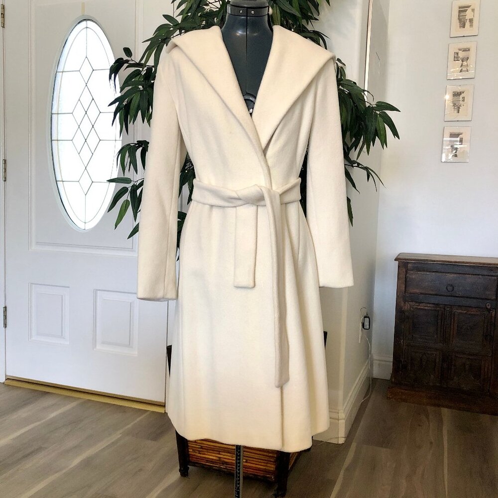 Calvin Klein Cream Wrap Trench Coat